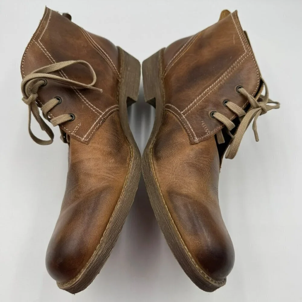 Bed Stu Draco Toast Zone Chukka Mens Leather Lace-Up Boots Size 10 Brown